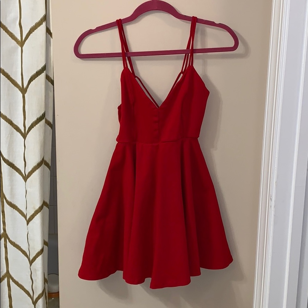 short red homecoming dress